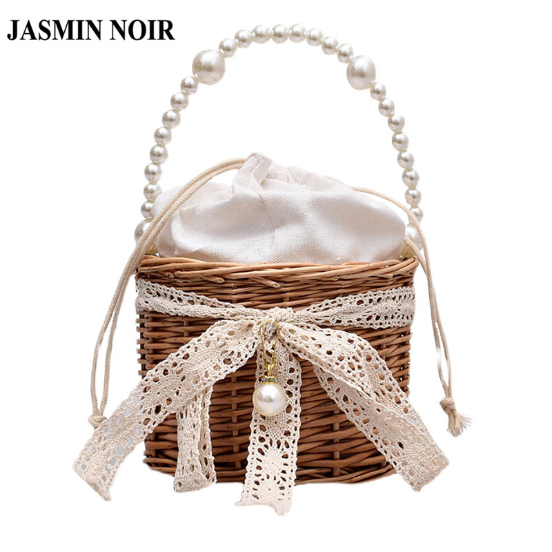 Túi Cói Xách Tay JASMIN NOIR Thời Trang 2021 Cho Nữ