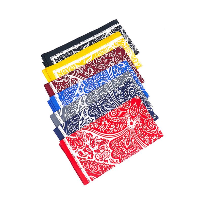 Khăn Bandana Vuông 58x58cm Vải Cotton In Họa Tiết Thổ Cẩm / Hình Học Phong Cách Hàn Quốc Cho Nữ