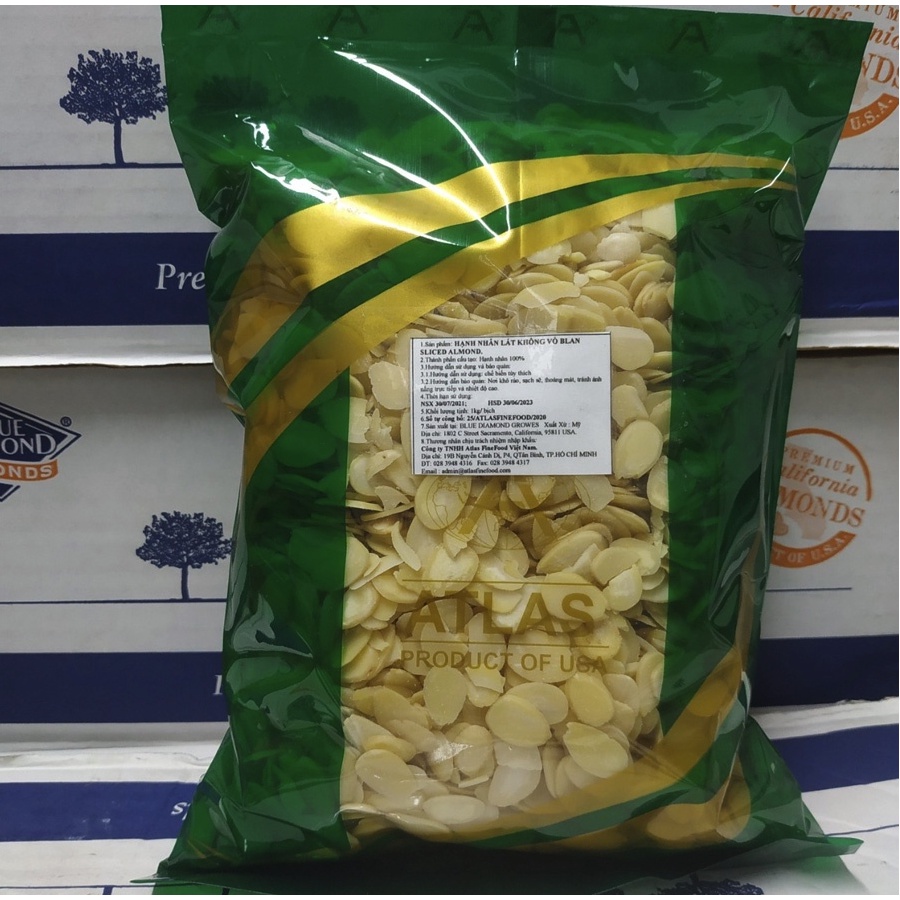 Hạnh nhân Nutri Garden Mỹ cắt lát (265g) chuyên dùng làm bánh, làm sữa, không vỏ