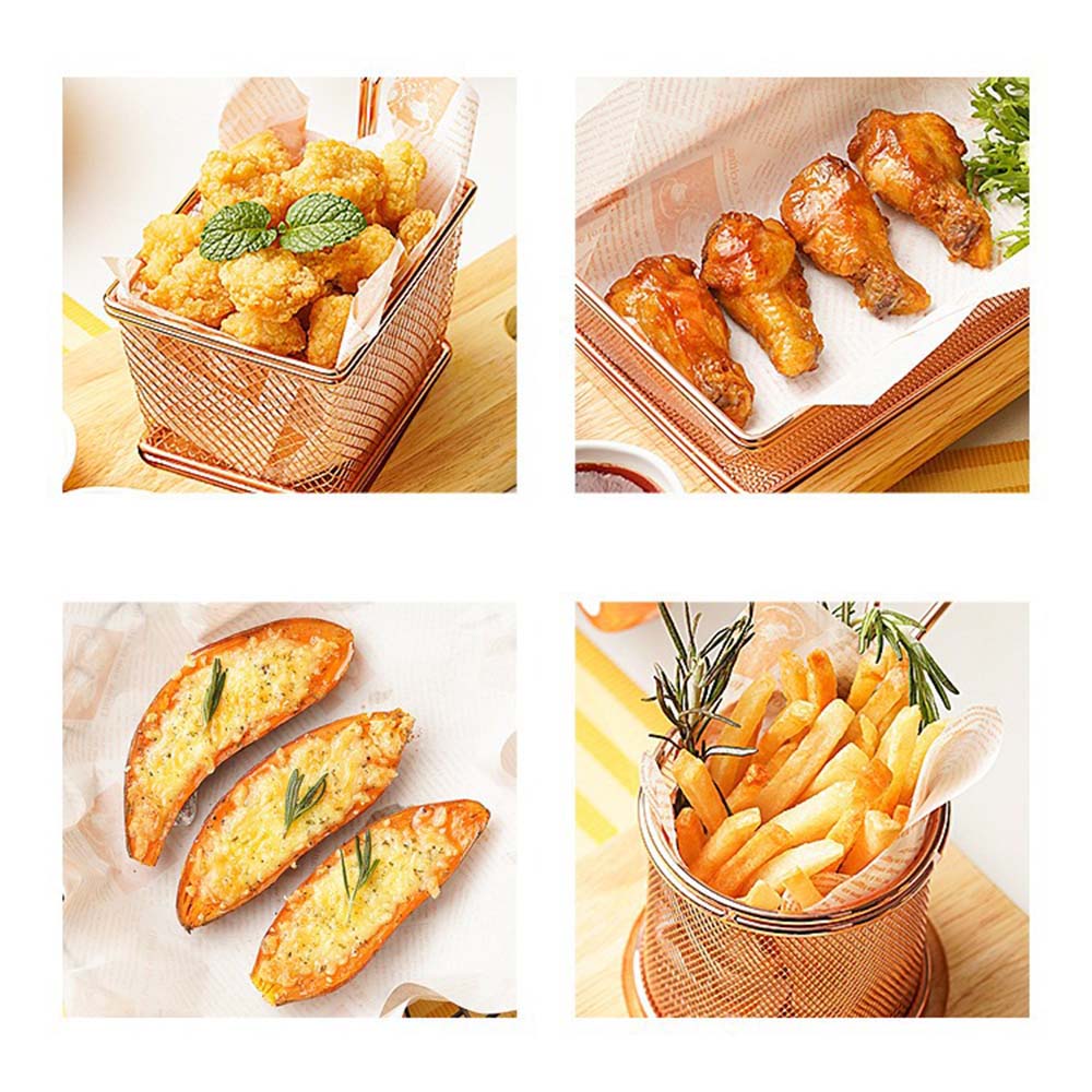 Bộ 50 Miếng Giấy Thiếc Lót Nồi Chiên Không Dầu Cách Nhiệt Chống Dính Tiện Dụng