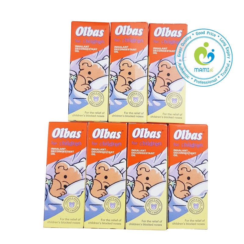 Tinh dầu giảm nghẹt mũi cho bé từ sơ sinh và 3 tháng tuổi Olbas For Children (12ml)/Babix Inhalat N (10ml), UK/Đức