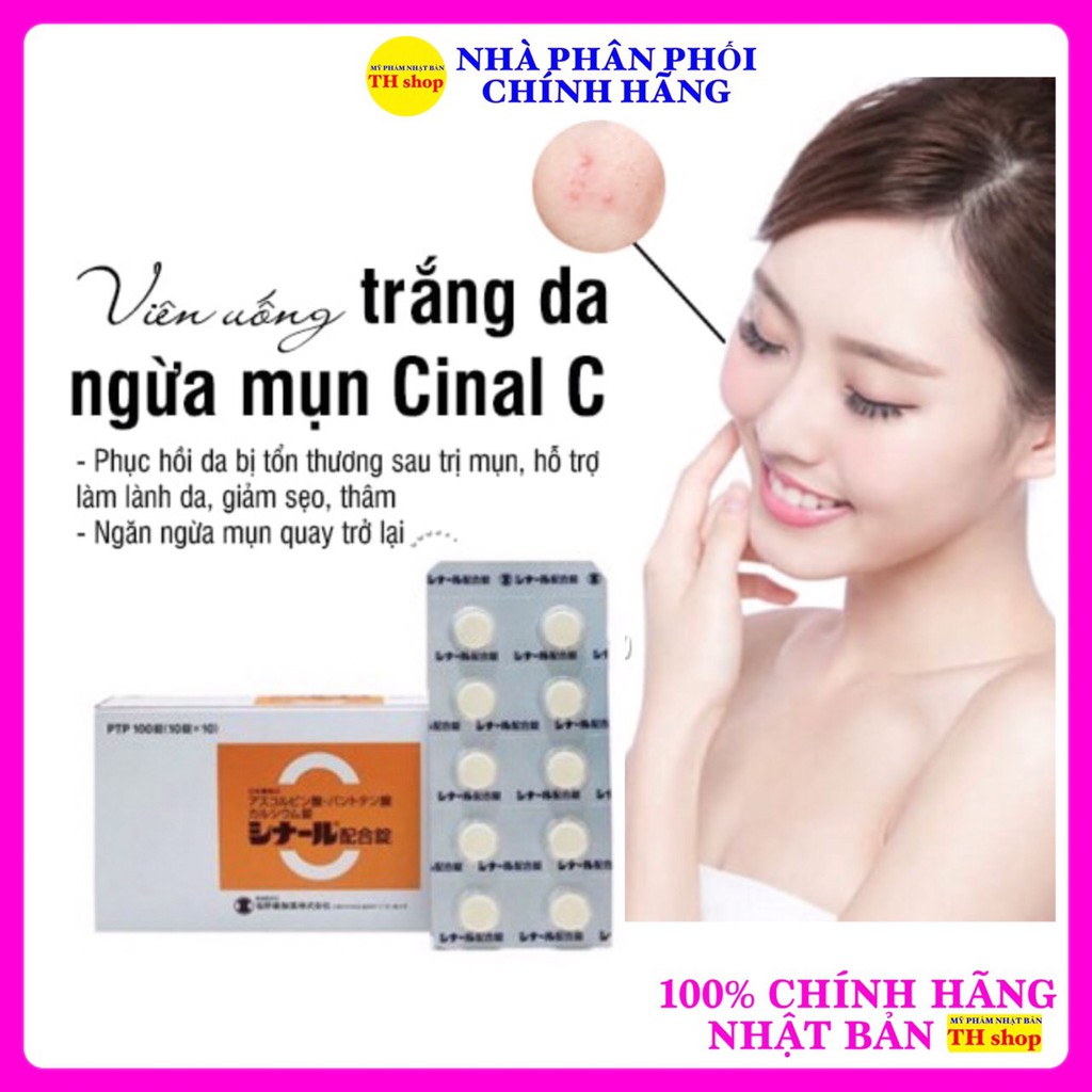 Viên uống Vitamin C TRẮNG DA, MỜ NÁM Cinal C Nhật Bản 100v | BigBuy360 - bigbuy360.vn