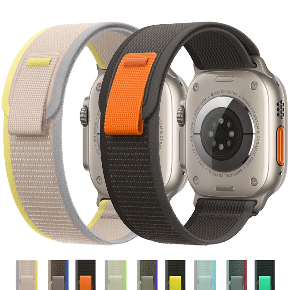 Vòng Dây Da Trail Cho apple watch 49mm 44mm 40mm 45mm 41mm 42mm 44 45 49 mm iWatch Ultra series 7 6 5 3 se 8