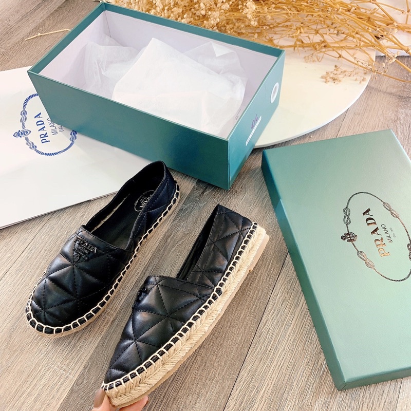 Giày lười slipon đế cói da mềm chần chỉ siêu hot