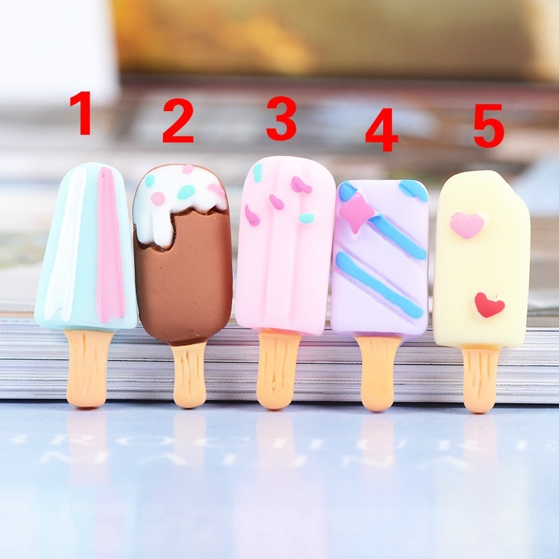 Set 10 Phụ Kiện Trang Trí Hình Cây Kem Xinh Xắn