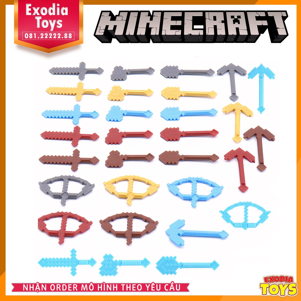Xếp hình phụ kiện MOC vỉ vũ cho nhân vật trò chơi Minecraft - Đồ Chơi Lắp Ghép Sáng Tạo - CANTENG 60185