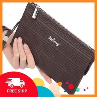 ( FREE SHIP TỪ 50K ) Ví Cầm tay Ví Dài Phong Cách Doanh Nhân 2 màu đen và nâu