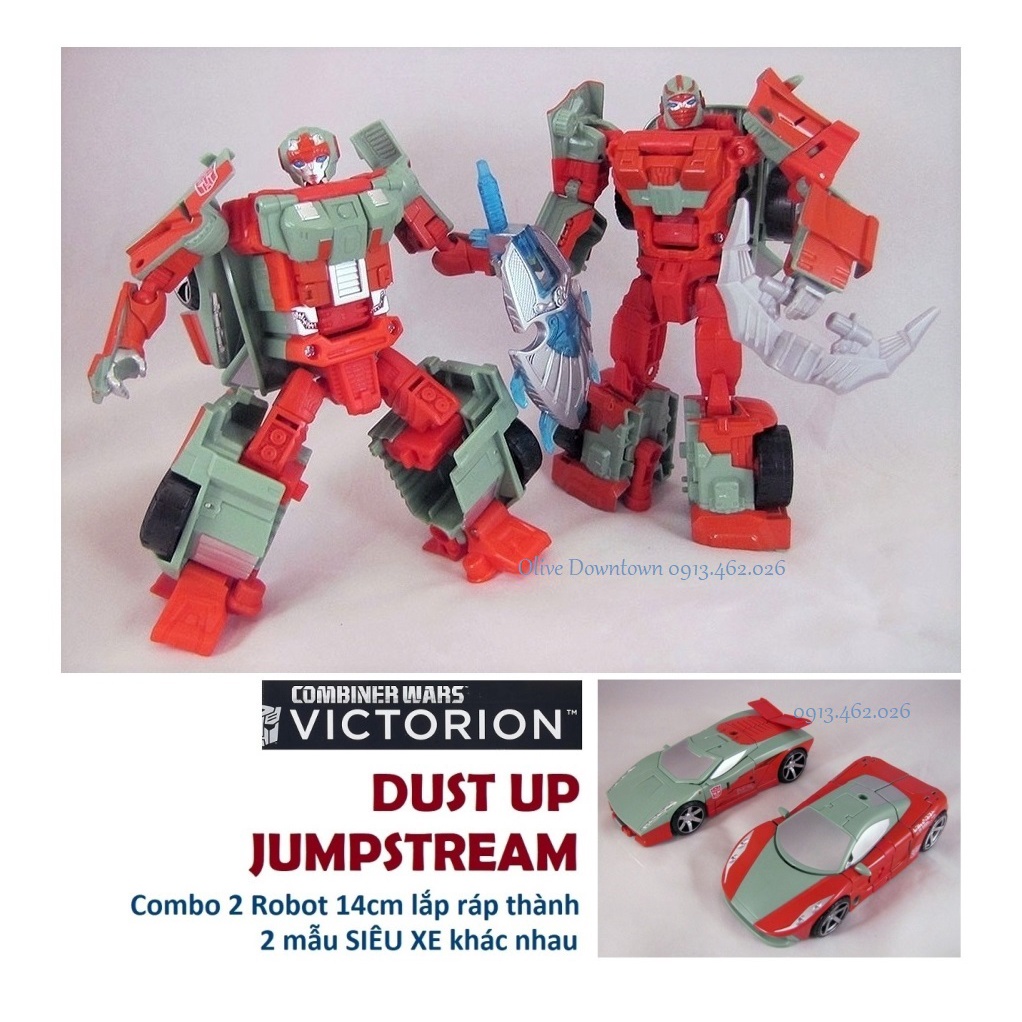 Combo 2 Robot 14cm lắp ráp thành 2 mẫu SIÊU XE - Transformers