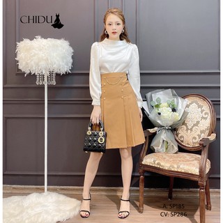 CHIDU áo sơ mi cúc vai cổ tròn - SP185