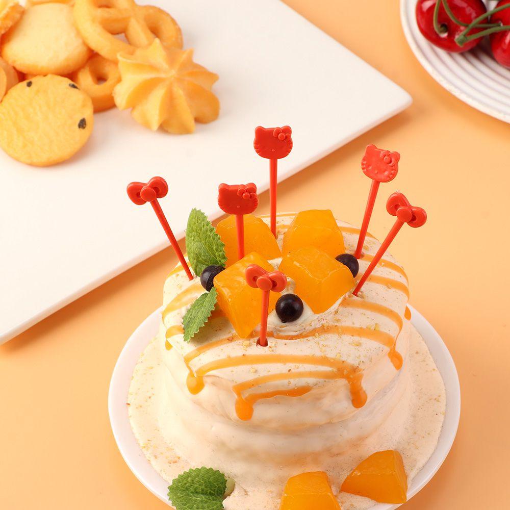 Bộ 8 Nĩa Ăn Trái Cây Hình Mèo Hoạt Hình Dành Cho Trẻ Em