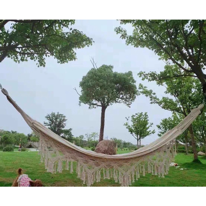 Võng vải mix macrame tua rua xinh xắn