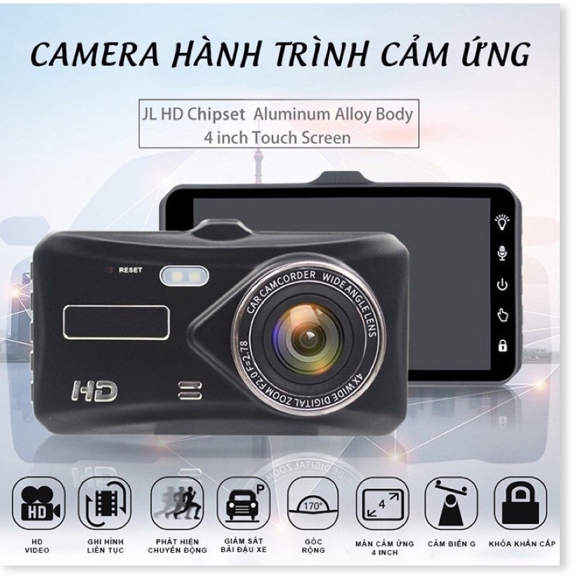 CAMERA HÀNH TRÌNH, Camera hành trình cho xe ô tô kép trước sau Dual Lens DVR 1080P dành cho ô tô hỗ trợ full HD