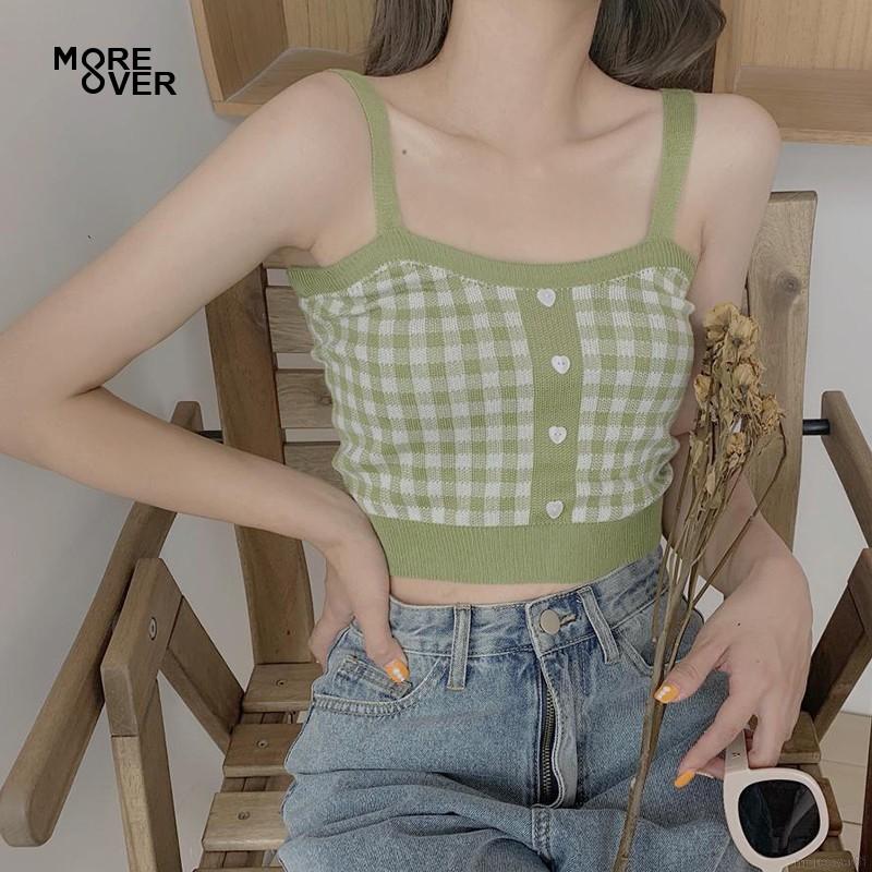 Áo Nữ Không Tay Họa Tiết Caro Thời Trang Quyến Rũ | BigBuy360 - bigbuy360.vn