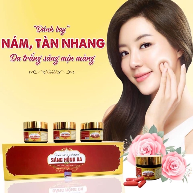 Viên uống collagen sáng hồng da giúp da trắng mịn, đánh bay nám - CN56