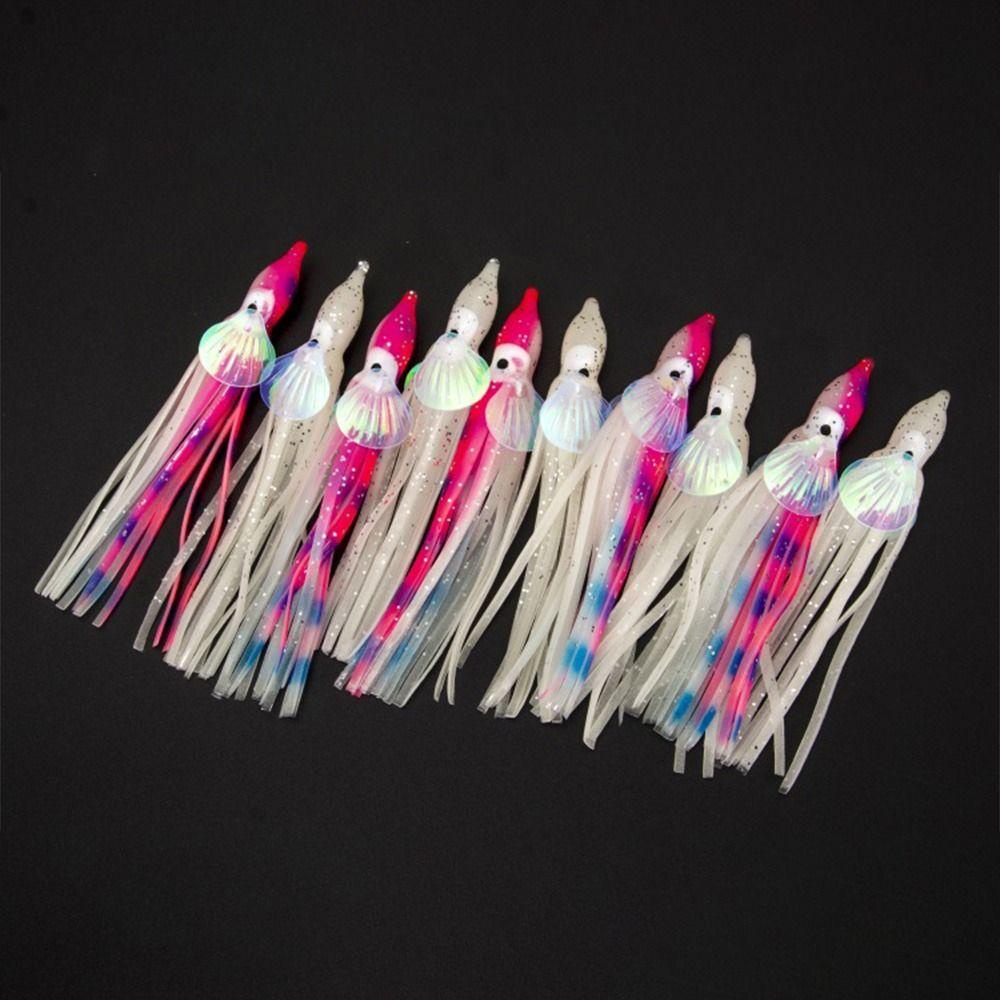 MUVAKO Bộ 10 Mồi Câu Cá Silicone Hình Bạch Tuộc 5 / 6 / 10cm