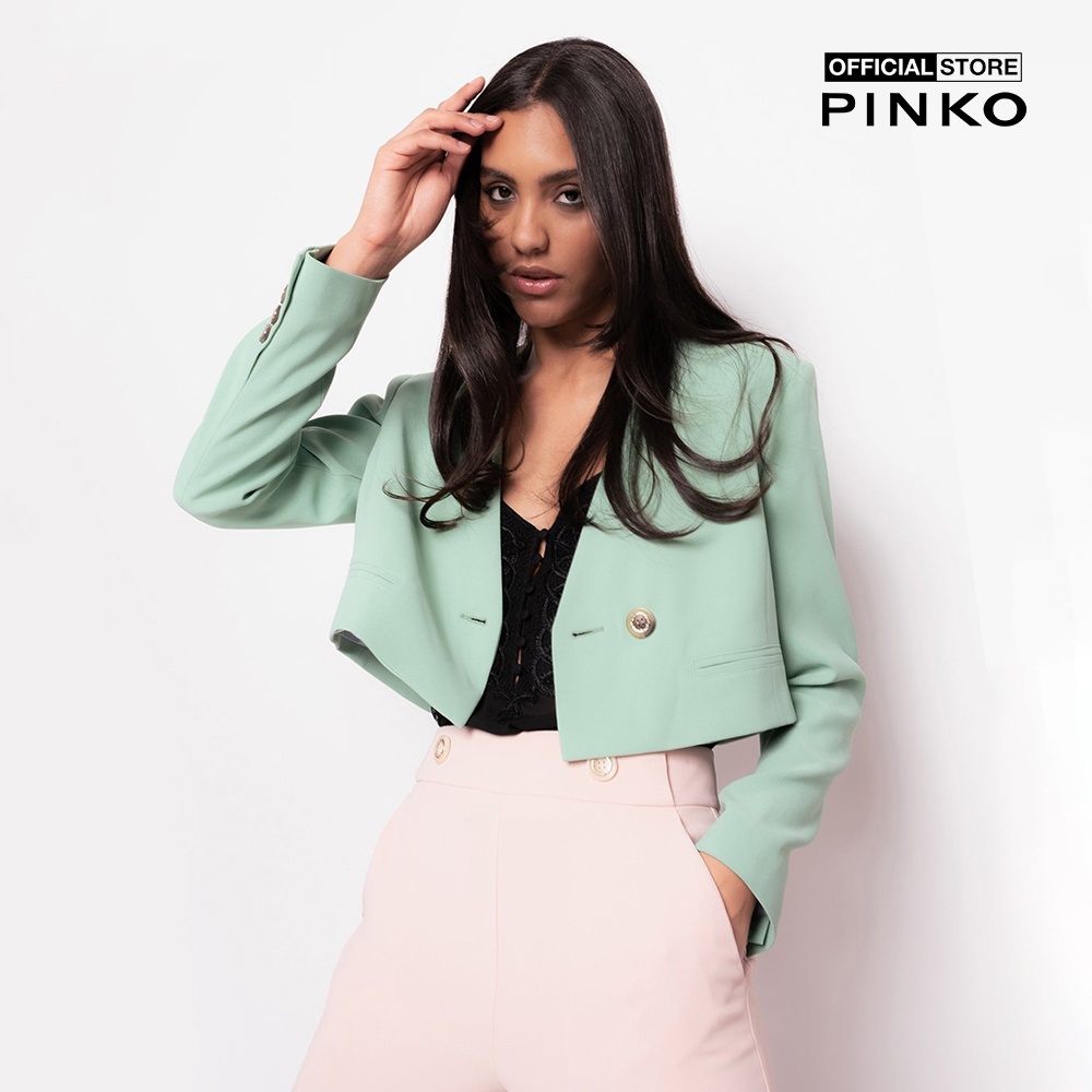 PINKO - Áo blazer nữ tay dài dáng croptop trẻ trung Altamura 1G1709-T74