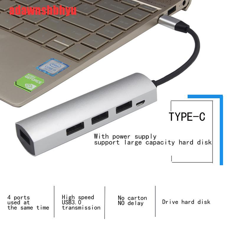 Hub chia 1 cổng Type-C USB 3.0 sang 4 sạc nguồn 3.1