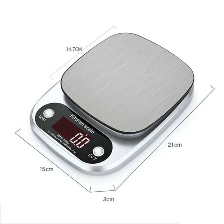 Cân tiểu li nhà bếp 3kg 5kg 10kg siêu chính xác màn hình LCD