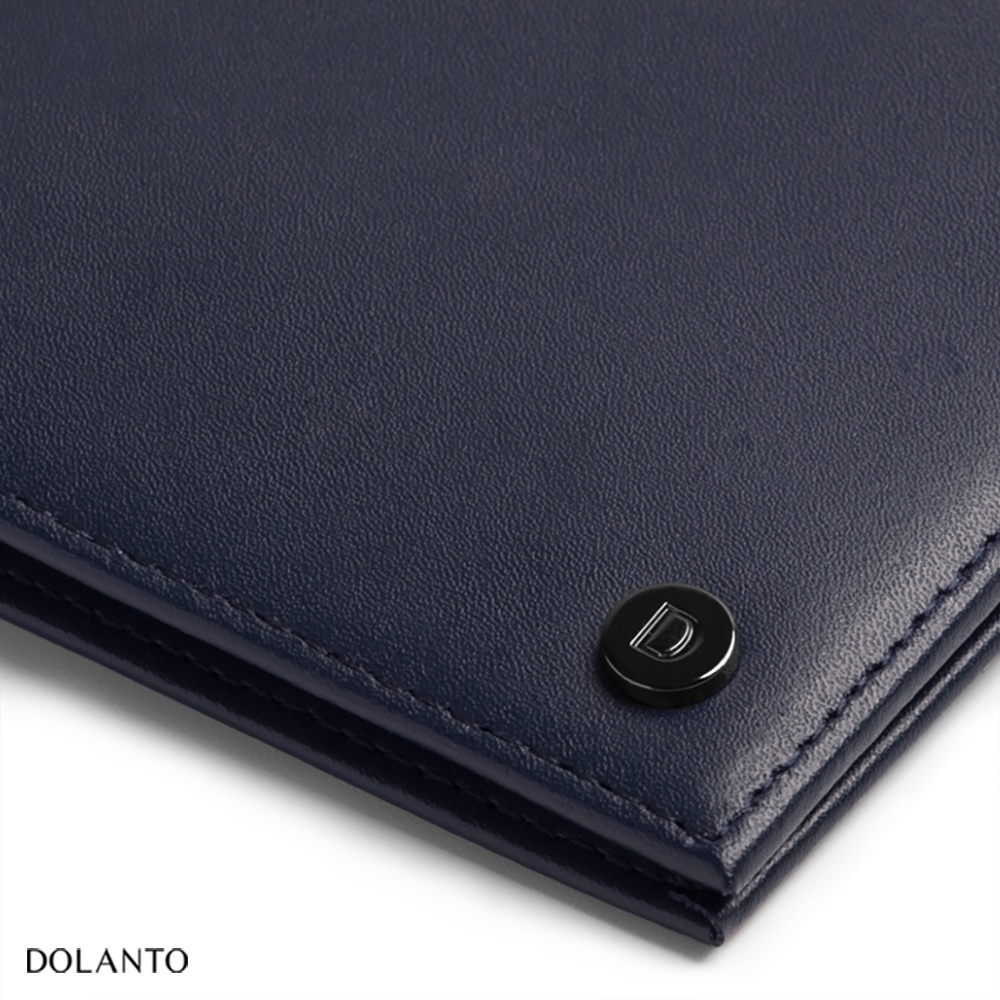 Ví Nam Da Thật MOSCOS Da Swift Nhập Khẩu Cao Cấp Unisex Nam Nữ Thương Hiệu DOLANTO