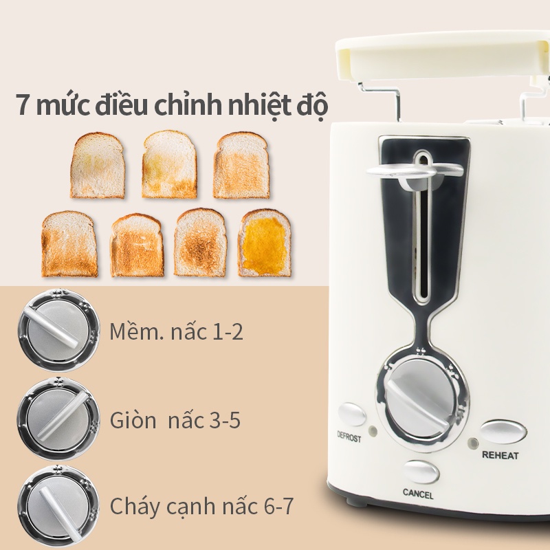 [Mã BMBAU50 giảm 10% đơn 99k] Máy nướng bánh mì Simplus 750W chiếc máy làm đồ ăn sáng đa năng áp suất nhỏ tự động