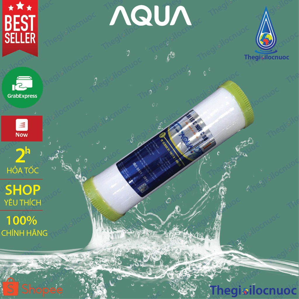 Bộ 3 lõi lọc Aqua 123 dành cho nước giếng khoan, nước cứng.