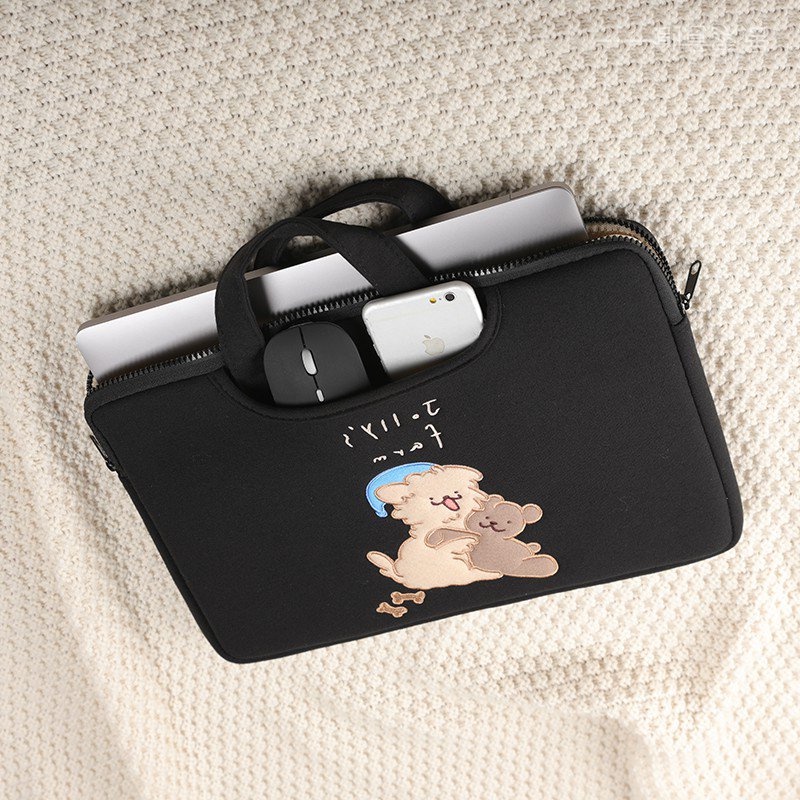 Túi đựng laptop chống sốc thêu họa tiết dễ thương kích thước 13.3 14.1 15.6 inch