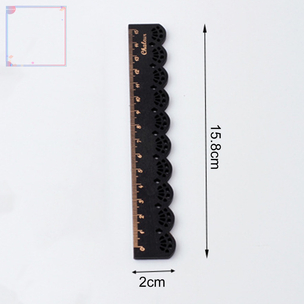 Set 2 Thước Gỗ Thiết Kế Xinh Xắn Đáng Yêu Phong Cách Retro Cho Bé Edge