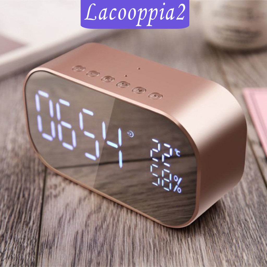 Loa Lapopopia2 Bluetooth Không Dây Tích Hợp Đèn Led Và Đồng Hồ Báo Thức