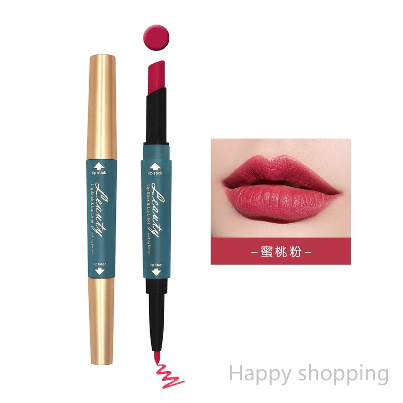 (Hàng Mới Về) Son Môi Kiêm Bút Kẻ Viền Môi Hai Đầu Lâu Trôi Không Thấm Nước | BigBuy360 - bigbuy360.vn