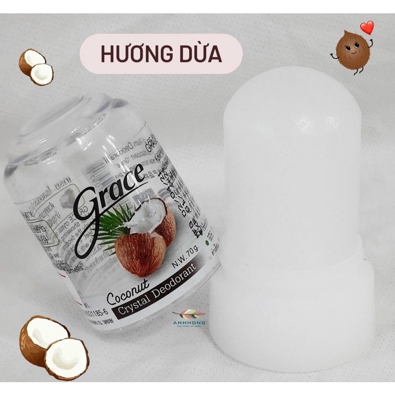 Mẫu mới - Lăn khử mùi phèn chua tự nhiên Thái Lan Khử mùi hiệu quả không kích ứng 50g