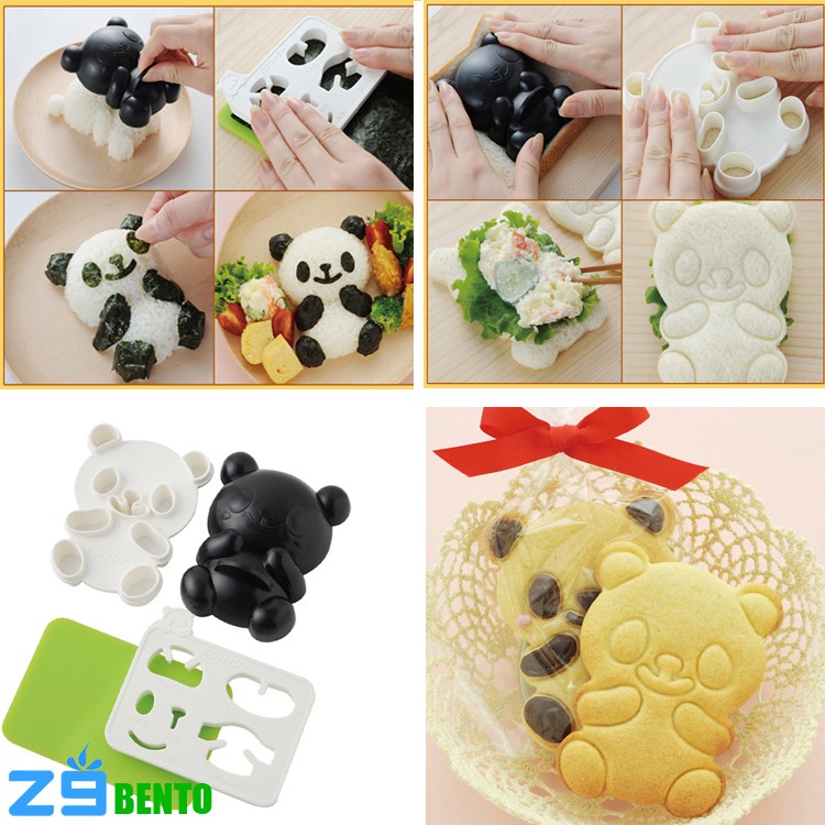BỘ KHUÔN ĐA NĂNG ÉP CƠM, ÉP BÁNH MỲ, LÀM BÁNH QUY panda