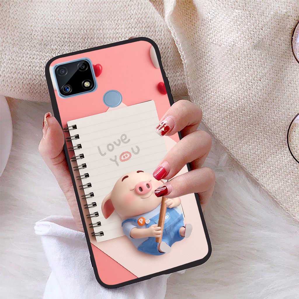 Ốp lưng Realme C25 viền dẻo TPU BST Lợn Tết