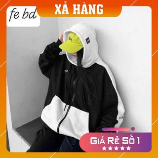 Áo Nỉ CLICK Đen Phối Tay trắng