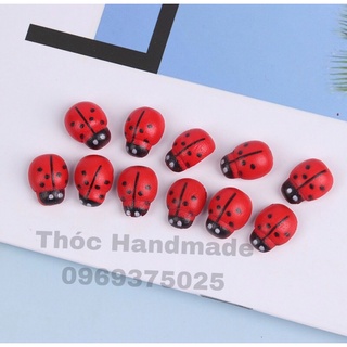 Sticker bọ rùa bằng gỗ mini trang trí