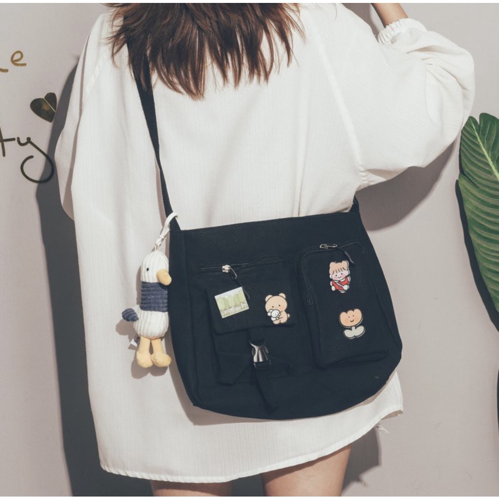 Túi Đeo Chéo, túi canvas đeo chéo nam nữ vải canvas cao cấp đựng vừa sách vở đi học TUCANVAS TCV47 | BigBuy360 - bigbuy360.vn