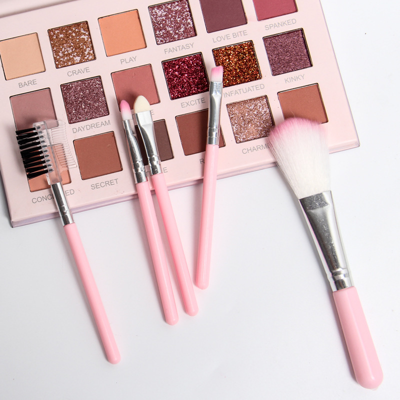 [Hàng mới về] Bộ 5 cọ trang điểm bằng sợi tổng hợp mềm mịn sử dụng hàng ngày tiện lợi cho nữ