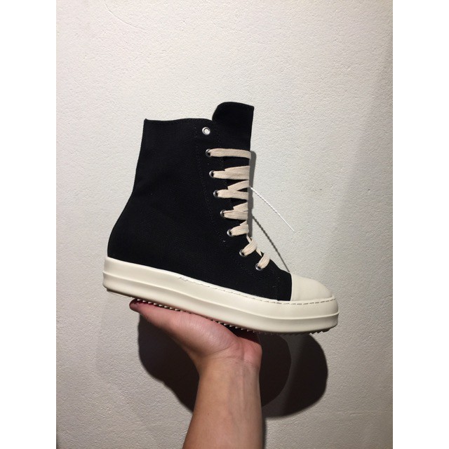 Giày Rick Owen Cao Cổ [SALE SỐC] Giầy Sneaker Rick Owens Cao Cổ Đen Full Size (36-43)