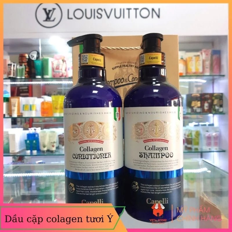 Bộ dầu gội xả Colagen tươi Capelli cao cấp số 1 ITALY VETASTORE