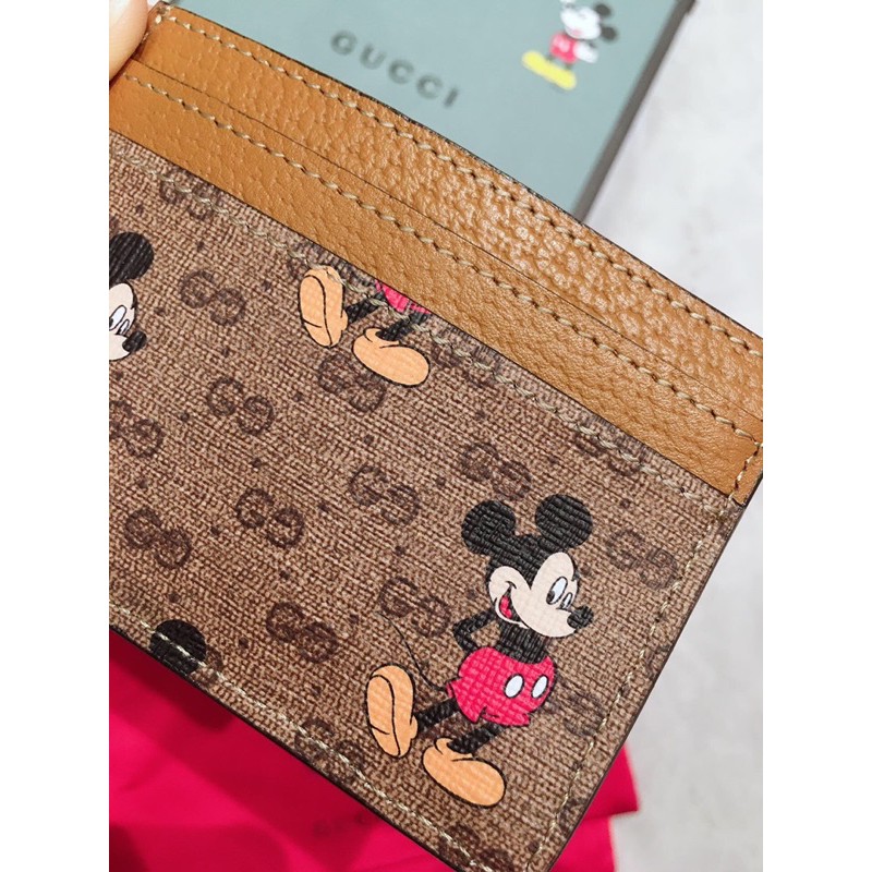 ví tab cầm tay in hình chuột micky da cao cấp gucci GC GG