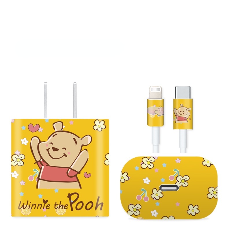 Miếng Dán Trang Trí Dễ Thương Cho Sạc iPhone 5w 18w 20w