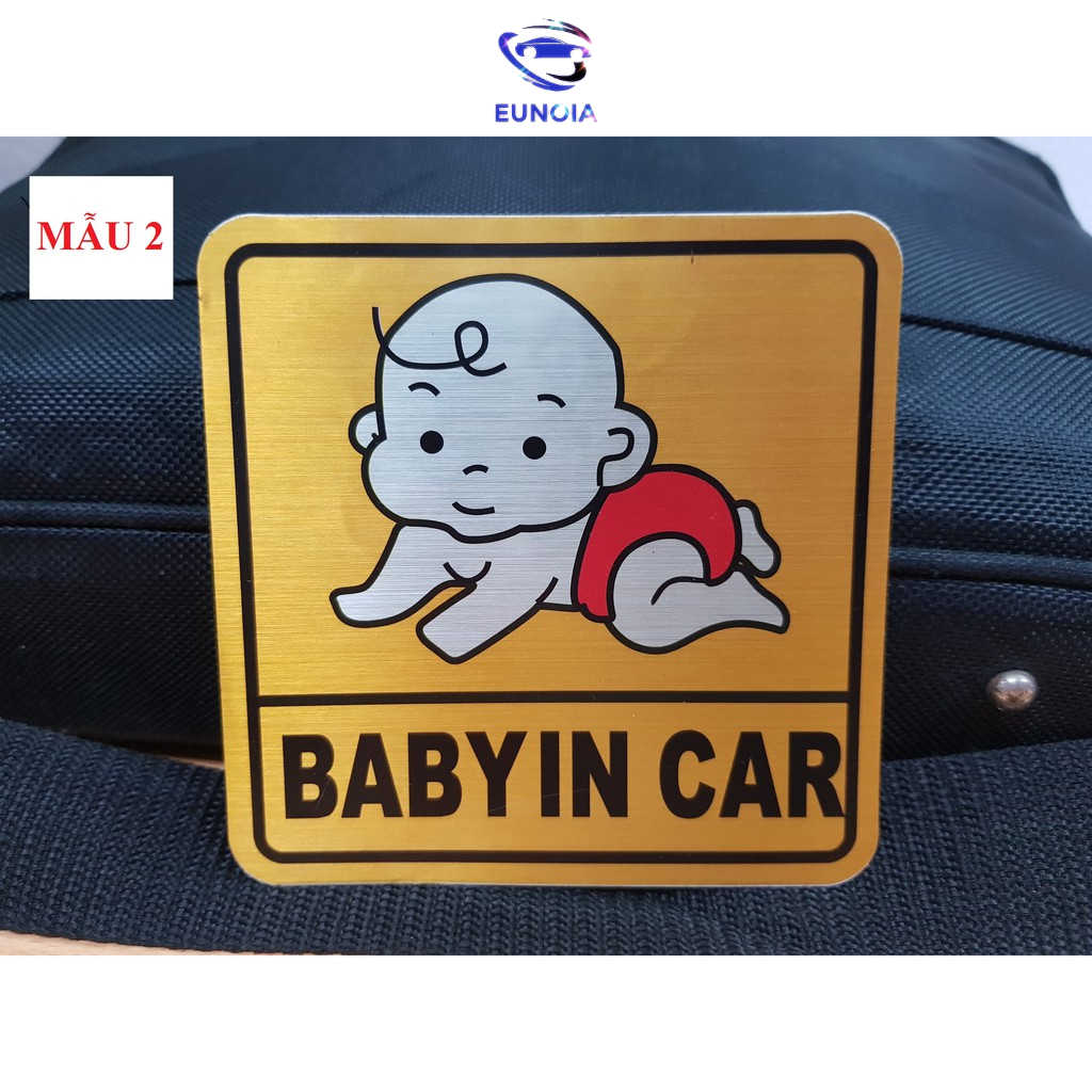 Miếng dán phản quang xe Ô tô Baby In Car