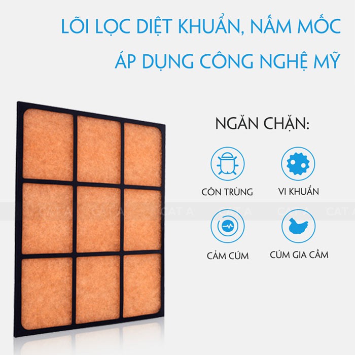 [Chính hãng] Máy lọc không khí PURERAINS cao cấp 4 lớp cho không gian rộng - Chính hãng, sang trọng, lọc hiệu quả