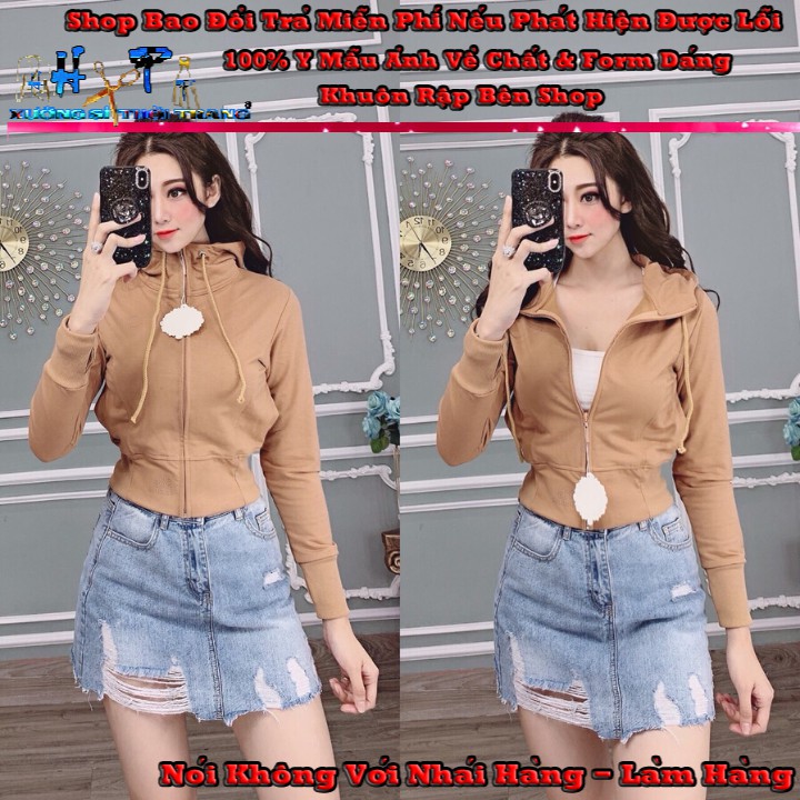 Áo Khoác Thun Cotton Cao Cấp Có Nón Phom Lửng Siêu Hót Mẫu Mới Thời Trang 2020 | BigBuy360 - bigbuy360.vn