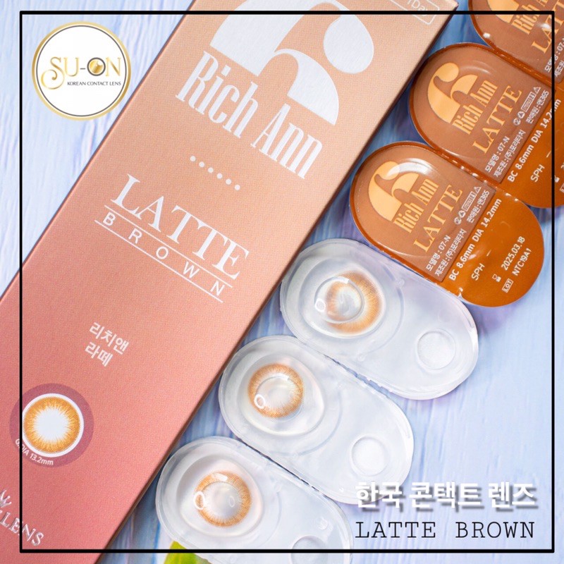 [Video thật] Lens 1 ngày Ann365 LATTE BROWN áp tròng 14,2mm, nâu trà sữa tự nhiên, siêu êm đeo 24h