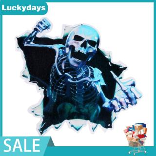 Decal dán trang trí hình đầu lâu 3d cho xe hơi