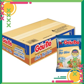 Thùng cháo gấu đỏ 50 gói x 50g vị gà/thịt bằm