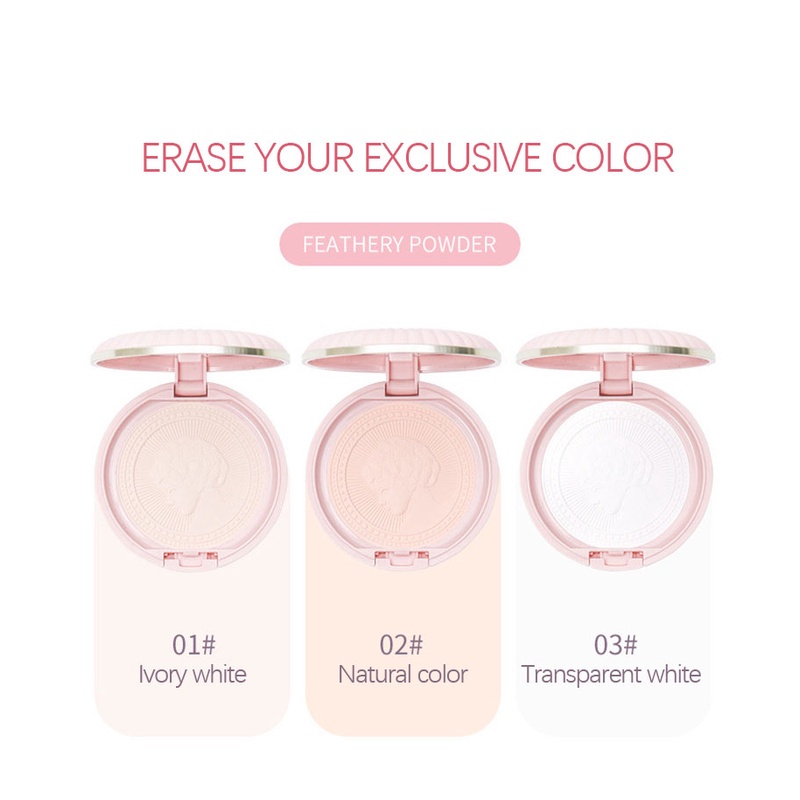 [Hàng mới về] Phấn nén trang điểm HOJO tông màu lì che phủ lỗ chân lông kiềm dầu chống thấm nước tích hợp gương nhỏ | BigBuy360 - bigbuy360.vn