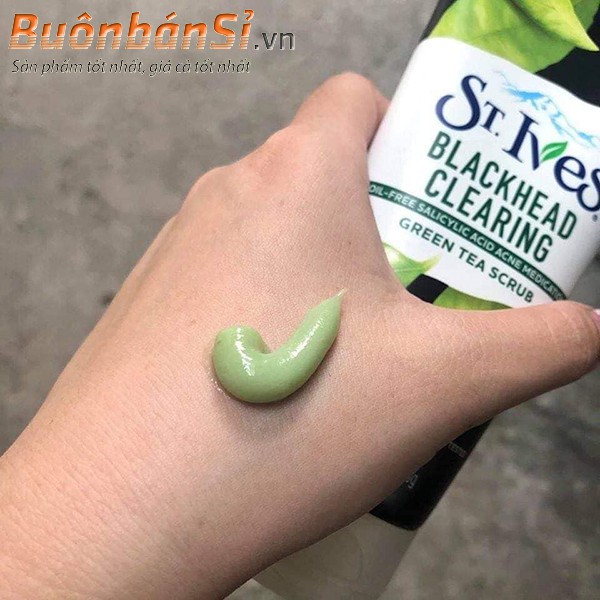 [DATE CUỐI THÁNG 6/2021] Sữa Rửa Mặt ST.IVES Blackhead Clearing Green Tea & Bamboo Scrub 170gr - Trà Xanh