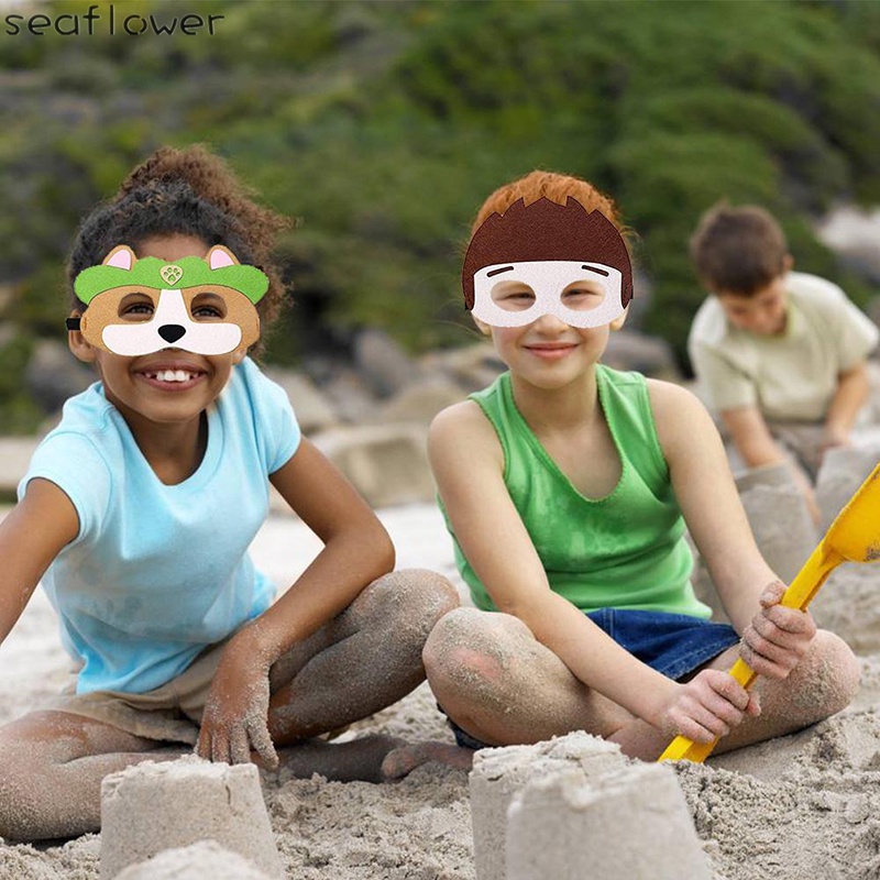 Set 10 Mặt Nạ Vải Nỉ Bảo Vệ Mắt Dành Cho Ba Mẹ Và Bé Trong Các Bữa Tiệc