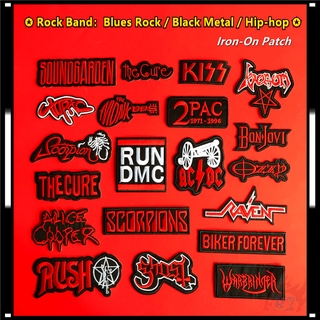 Miếng vá quần áo DIY dạng ủi/ may phiên bản 5 Rock Band Blues Rock/ Black Metal/ Hip Pop phong cách Rock N Roll cá tính